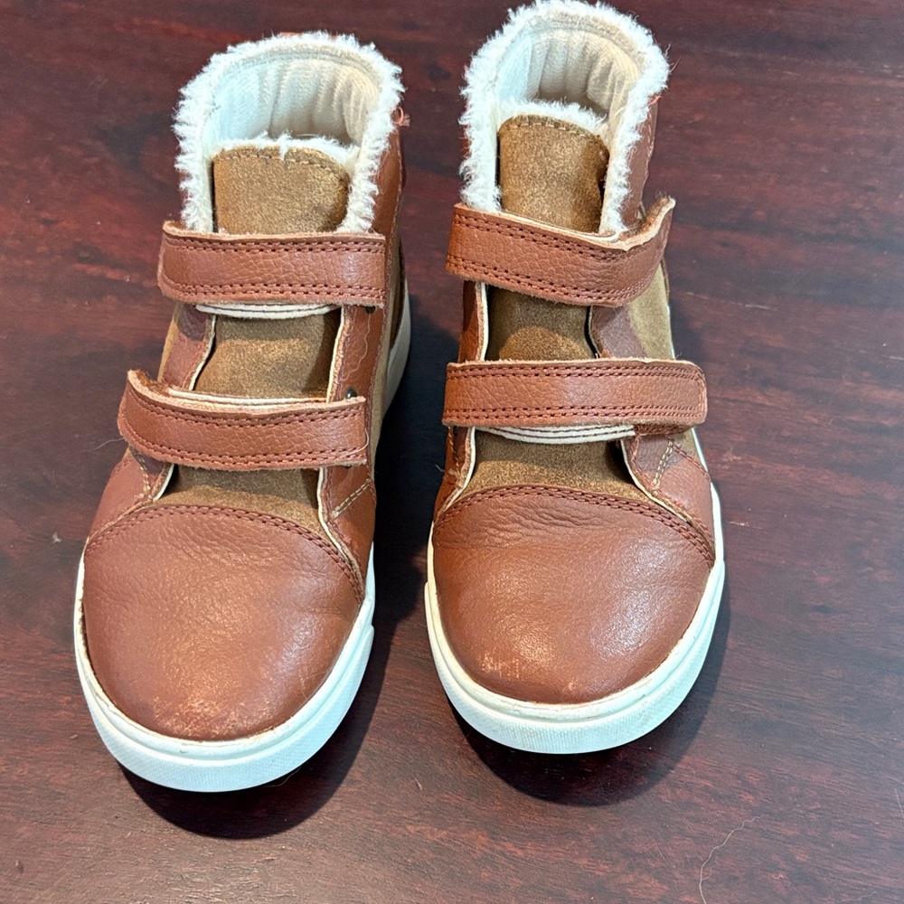 UGG Tan Kids Boots with Faux Fur